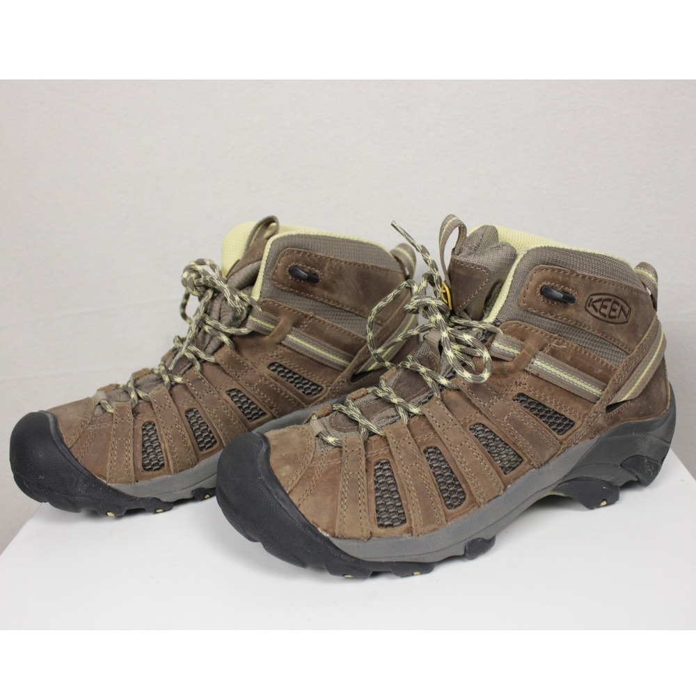 KEEN Voyageur Mid 1010138 Brindle Custard Hiking Boots Womens 9.5 Wide